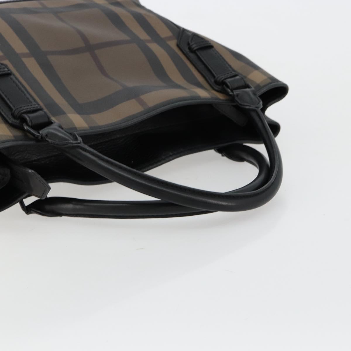 BURBERRY Nova Check Tote Bag PVC Beige Auth ep14617