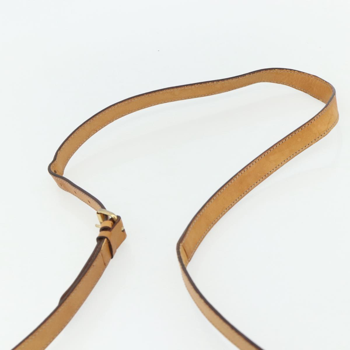 CELINE Macadam Canvas Medallion Shoulder Bag PVC Leather Brown Gold Auth ep14618