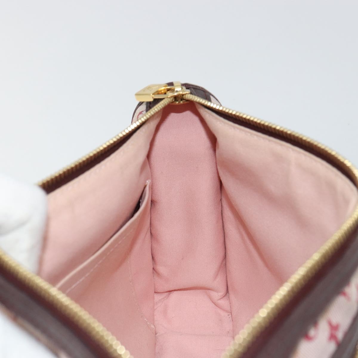 LOUIS VUITTON Monogram Mini Pochette Catrain Bag Red M92331 LV Auth ep14619A