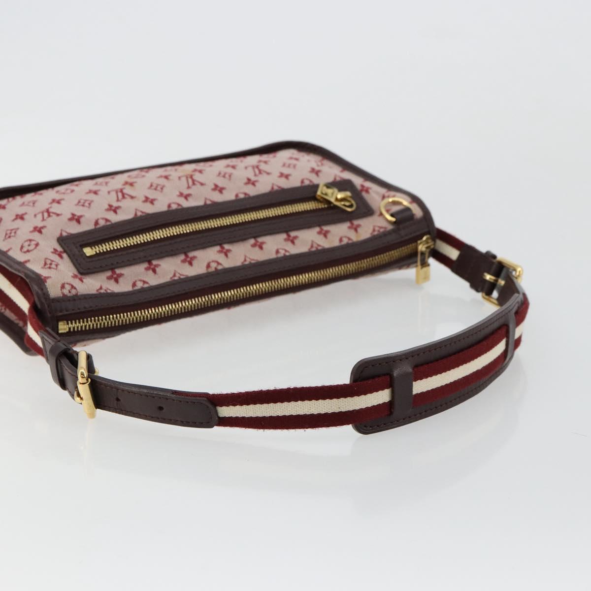 LOUIS VUITTON Monogram Mini Pochette Catrain Bag Red M92331 LV Auth ep14619A