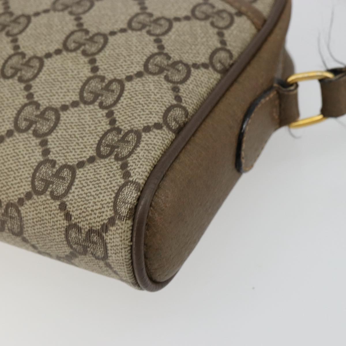 GUCCI GG Supreme Web Sherry Line Bag PVC Beige Gold 116 02 089 Auth ep14626