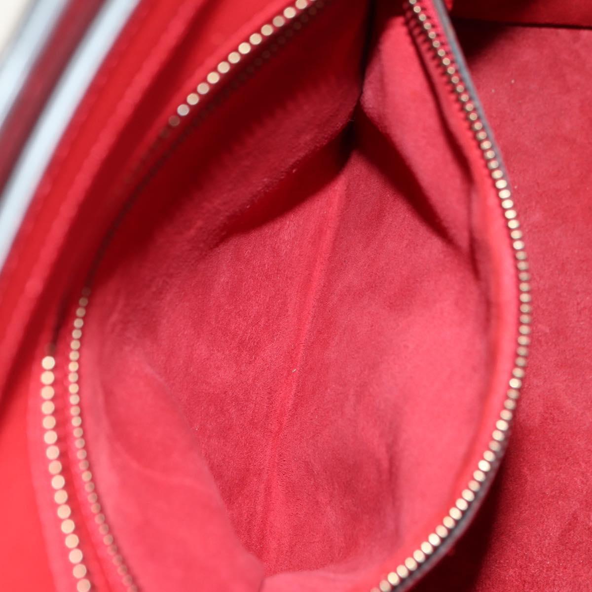 CELINE Luggage Mini Shopper Hand Bag Leather Red Gold Auth ep14631M