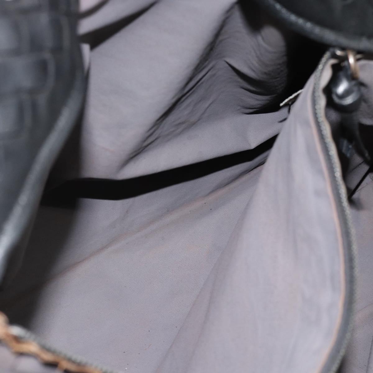 BOTTEGA VENETA INTRECCIATO Tote Bag Leather Black Auth ep14639A