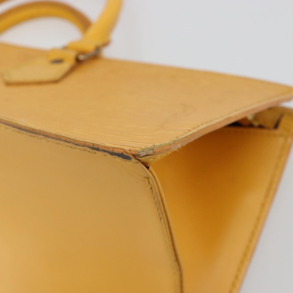 LOUIS VUITTON Epi Sac Triangle Hand Bag Yellow M52099 LV Auth ep14641