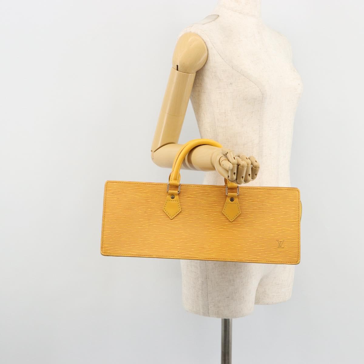 LOUIS VUITTON Epi Sac Triangle Hand Bag Yellow M52099 LV Auth ep14641