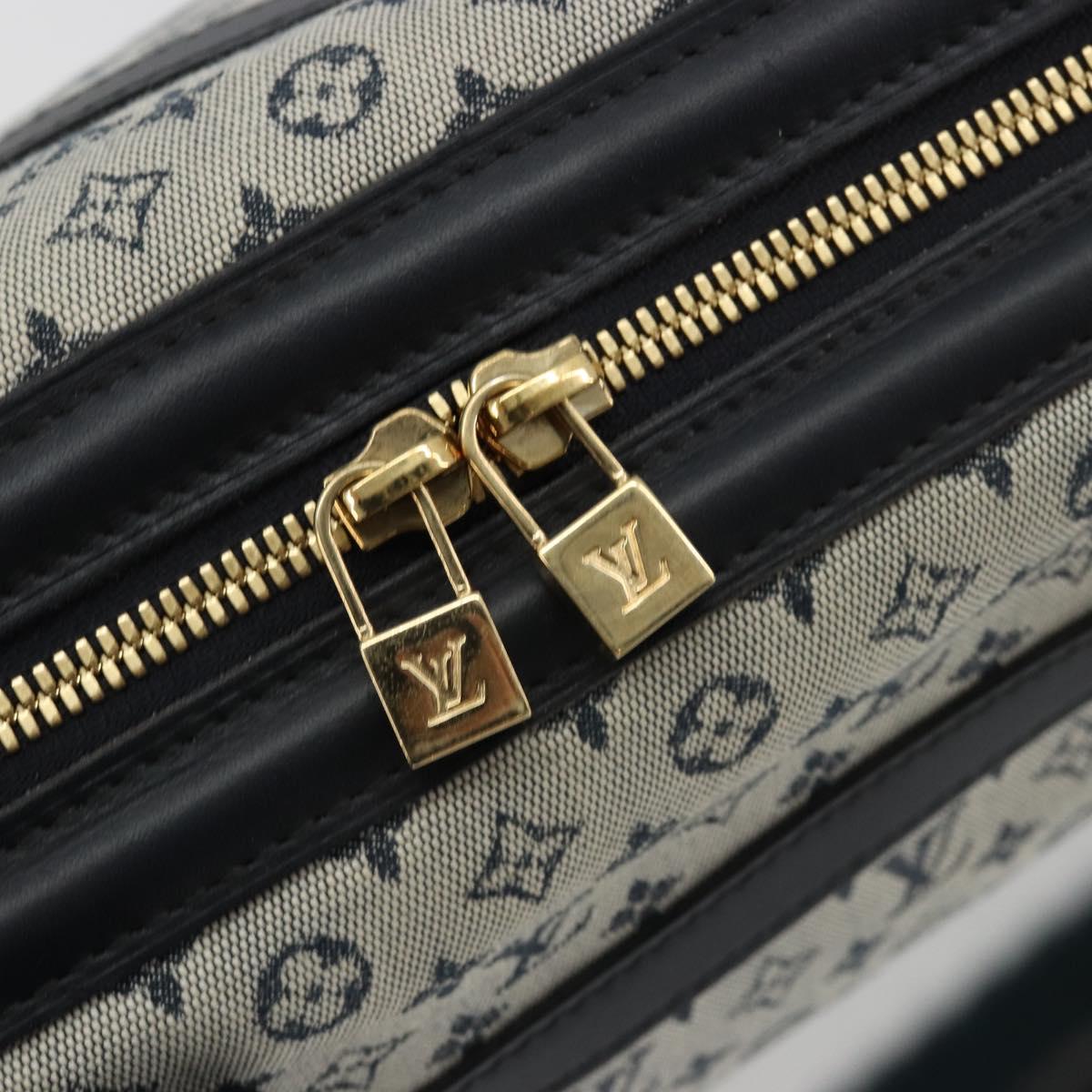 LOUIS VUITTON Monogram Mini Josephine PM Hand Bag Blue M92049 LV Auth ep14649