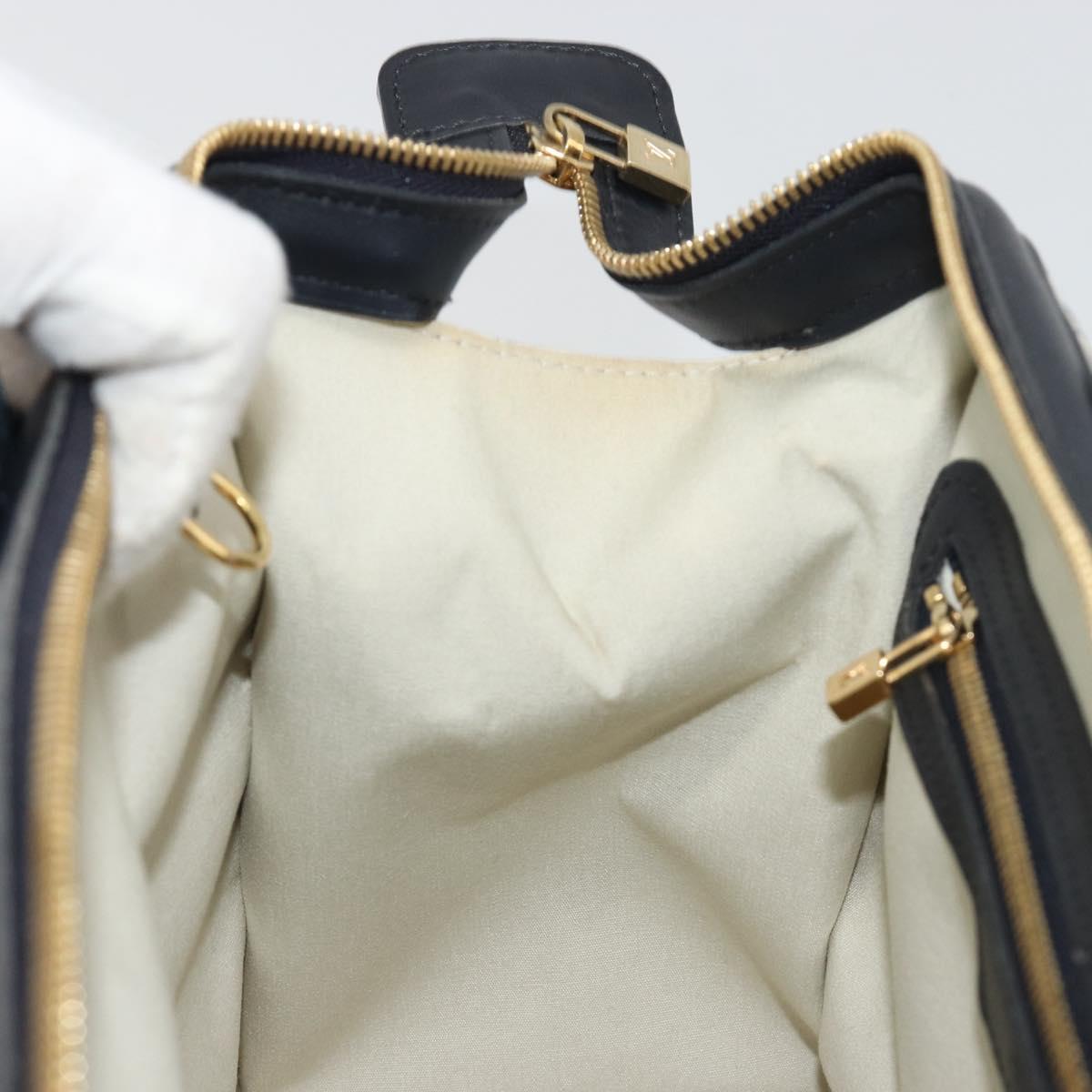 LOUIS VUITTON Monogram Mini Josephine PM Hand Bag Blue M92049 LV Auth ep14649