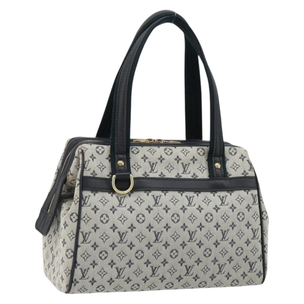 LOUIS VUITTON Monogram Mini Josephine PM Hand Bag Blue M92049 LV Auth ep14649