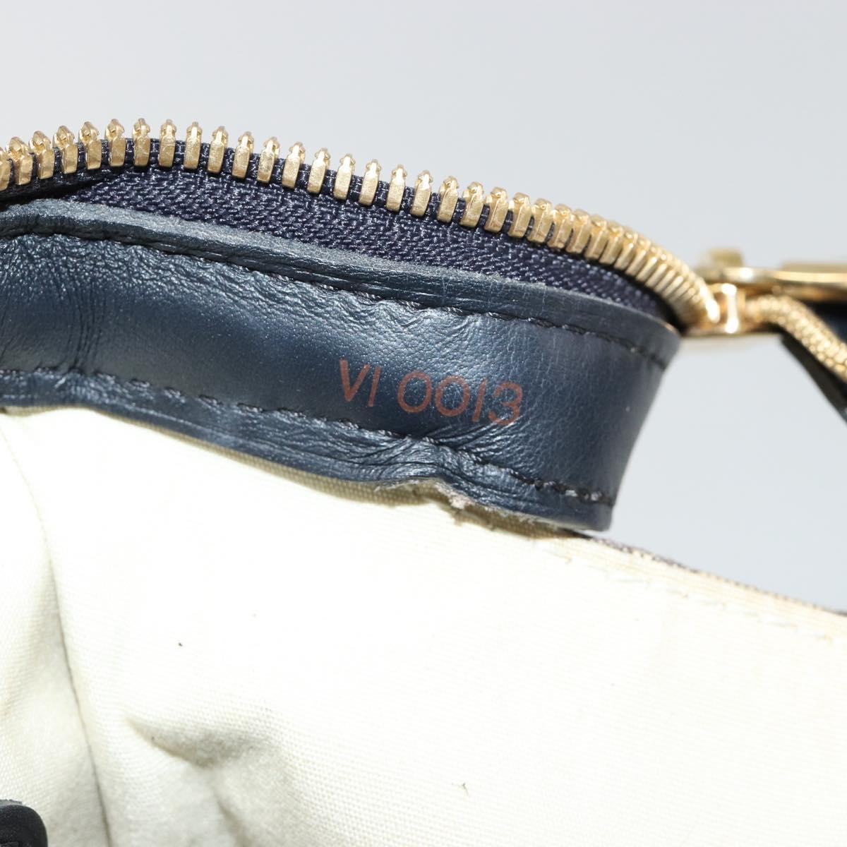 LOUIS VUITTON Monogram Mini Josephine PM Hand Bag Blue M92049 LV Auth ep14649
