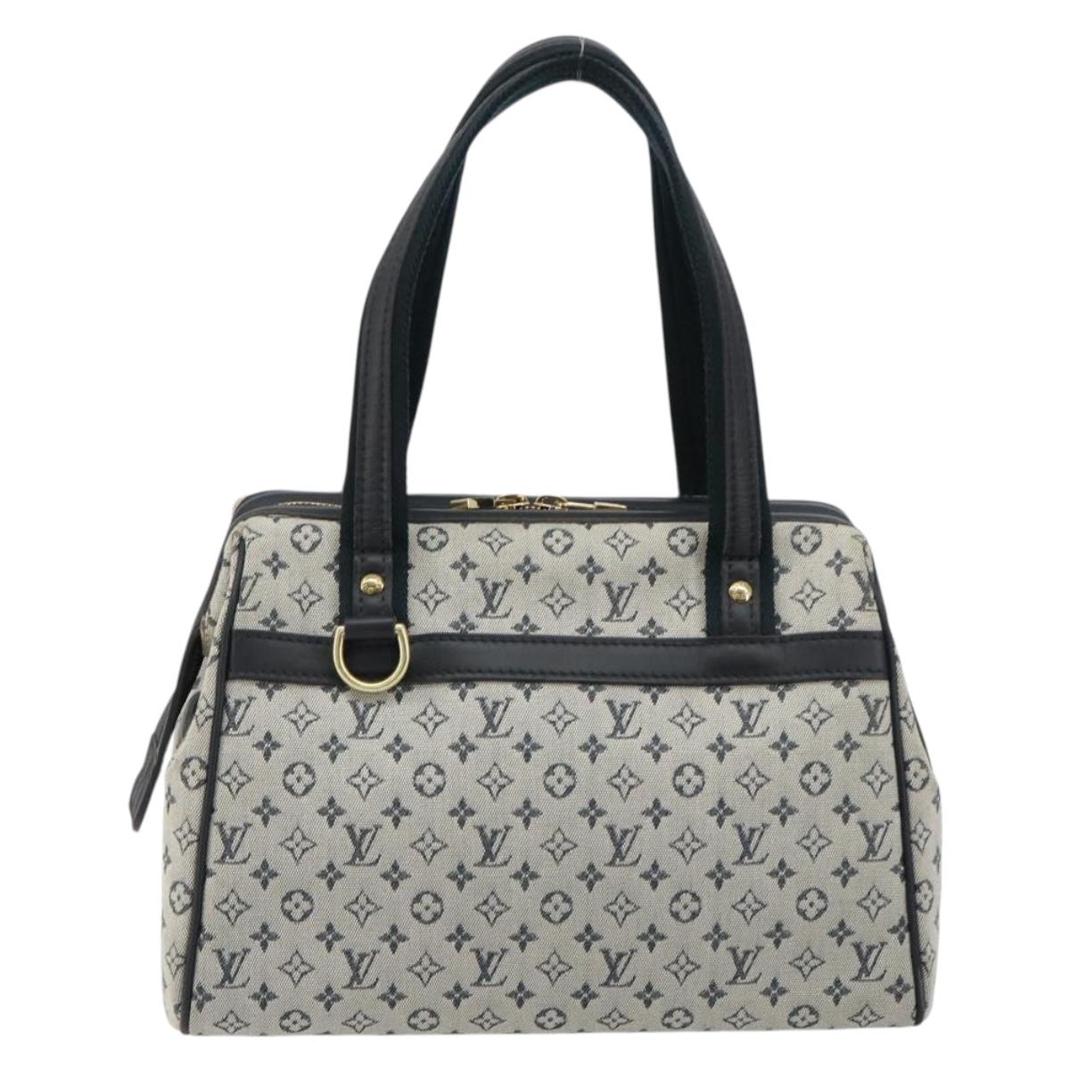 LOUIS VUITTON Monogram Mini Josephine PM Hand Bag Blue M92049 LV Auth ep14649