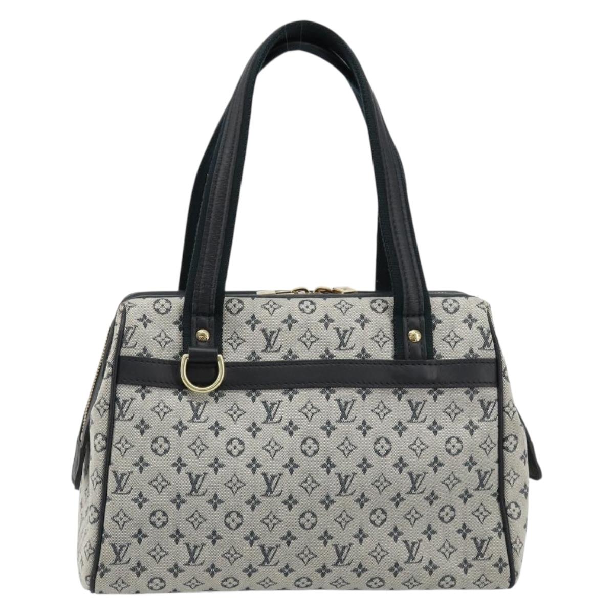 LOUIS VUITTON Monogram Mini Josephine PM Hand Bag Blue M92049 LV Auth ep14649