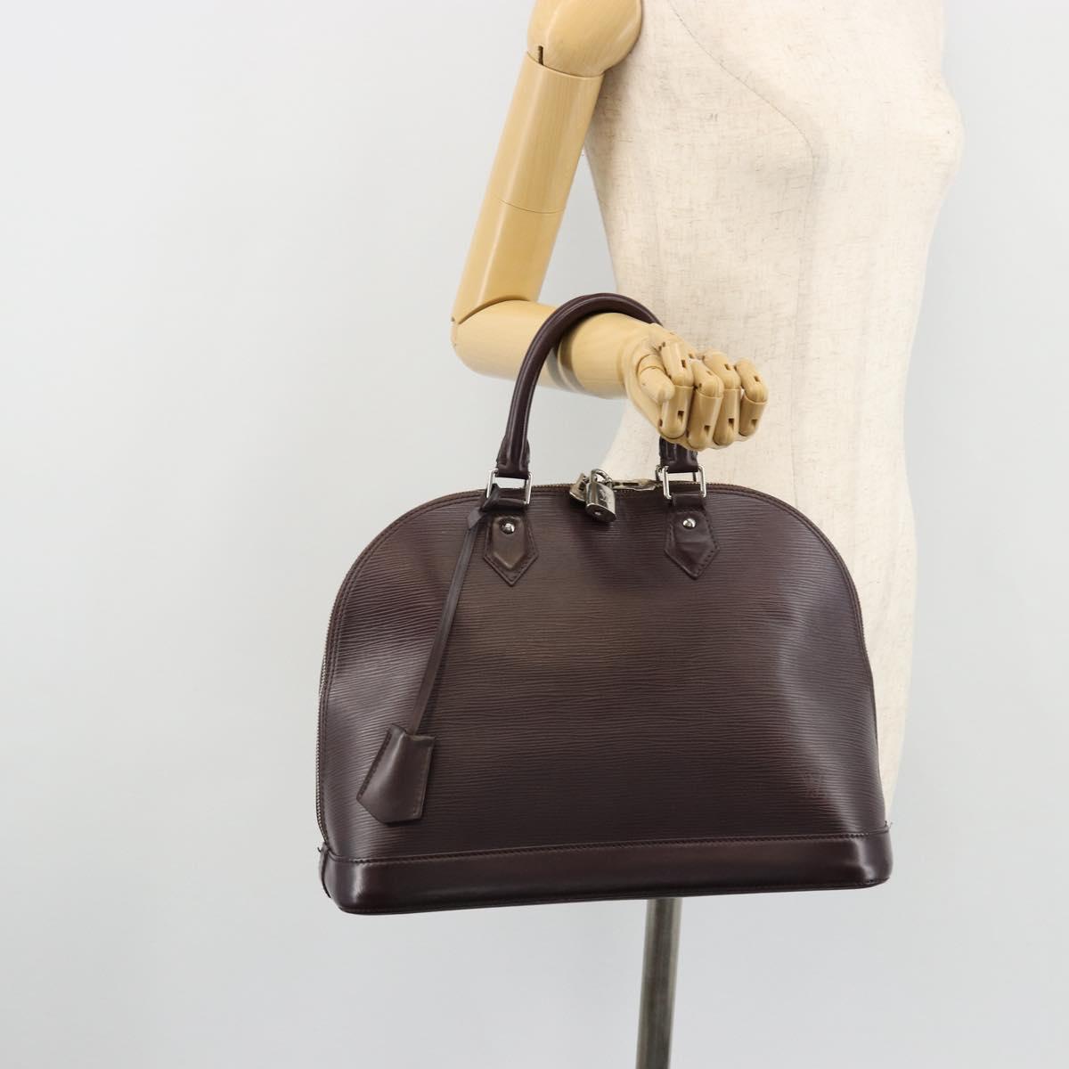LOUIS VUITTON Epi Alma Hand Bag Purple Cassis M5280K LV Auth ep14652A
