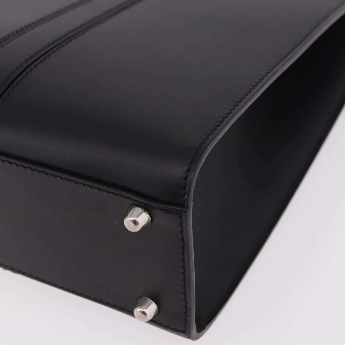 Christian Dior Hand Bag Leather Black Auth ep14660