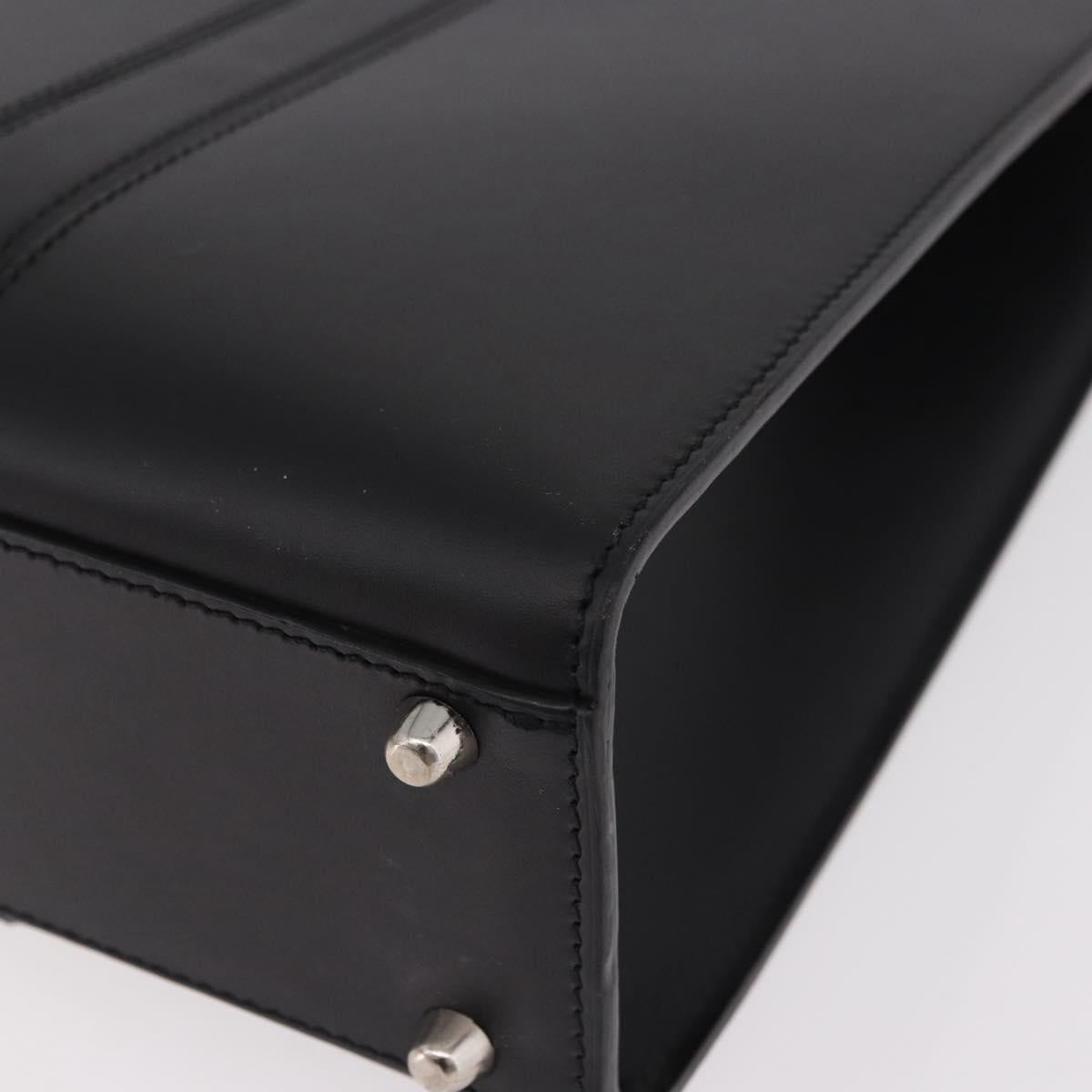 Christian Dior Hand Bag Leather Black Auth ep14660
