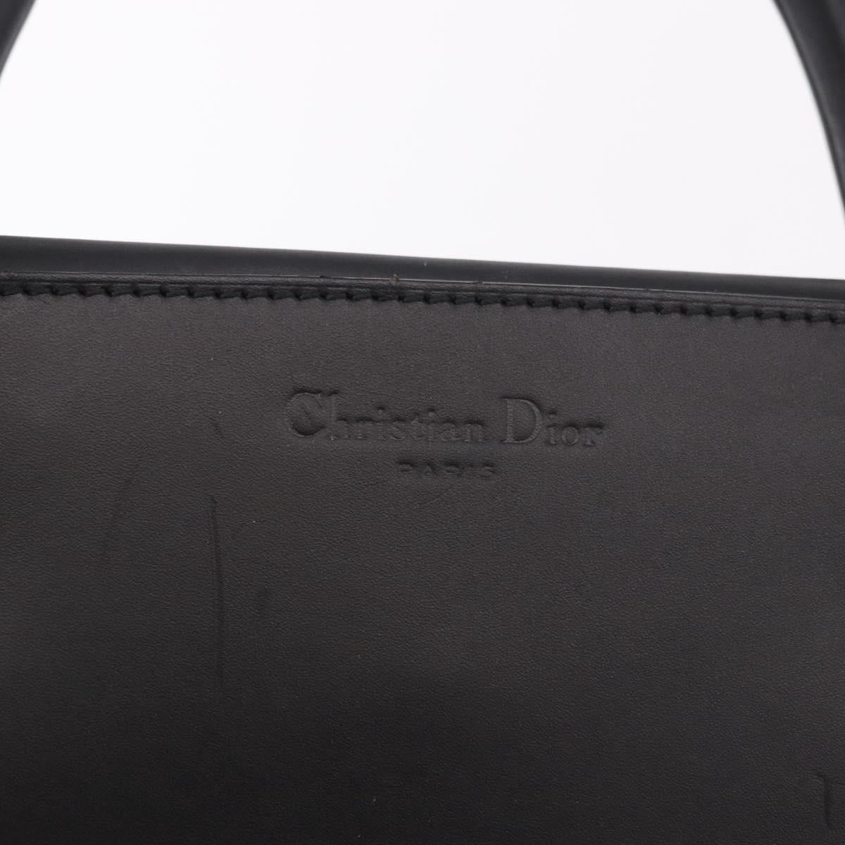Christian Dior Hand Bag Leather Black Auth ep14660