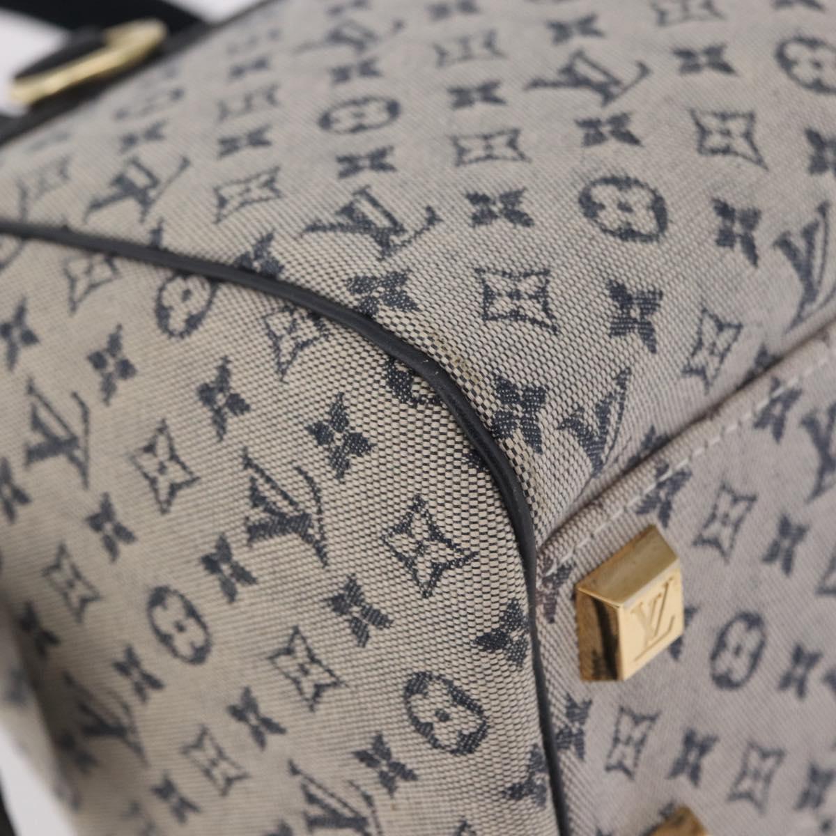 LOUIS VUITTON Monogram Mini Josephine PM Hand Bag Blue M92049 LV Auth ep14664A