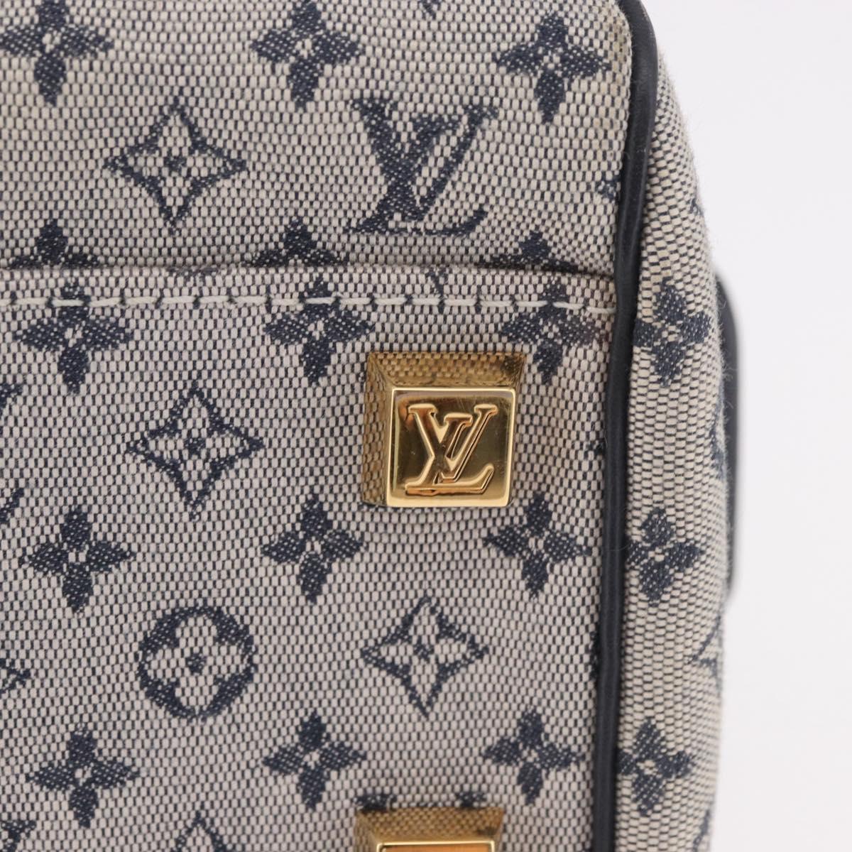 LOUIS VUITTON Monogram Mini Josephine PM Hand Bag Blue M92049 LV Auth ep14664A
