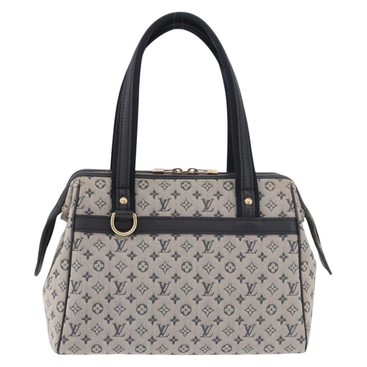 LOUIS VUITTON Monogram Mini Josephine PM Hand Bag Blue M92049 LV Auth ep14664A