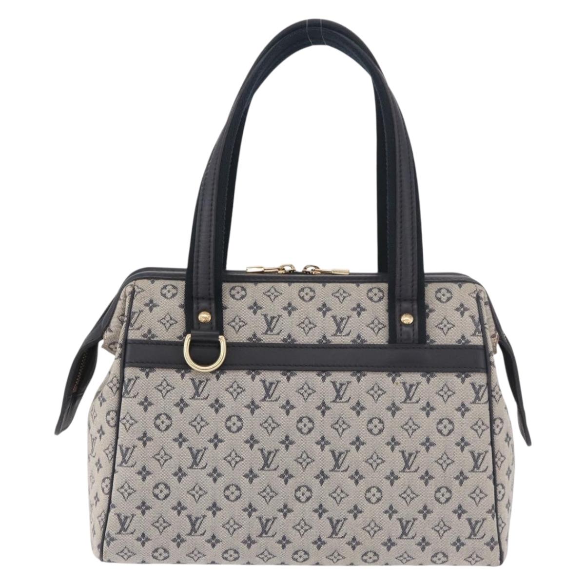 LOUIS VUITTON Monogram Mini Josephine PM Hand Bag Blue M92049 LV Auth ep14664A