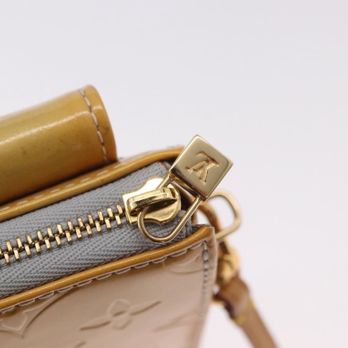 LOUIS VUITTON Monogram Vernis Motto Accessory Pouch Gris M91030 LV Auth ep14666