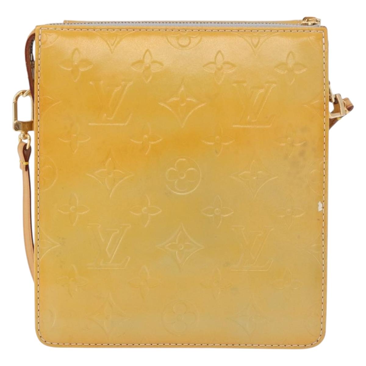 LOUIS VUITTON Monogram Vernis Motto Accessory Pouch Gris M91030 LV Auth ep14666