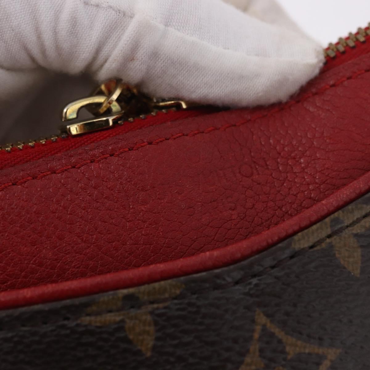 LOUIS VUITTON Monogram Pallas MM Hand Bag 2way Red M41175 LV Auth ep14670A