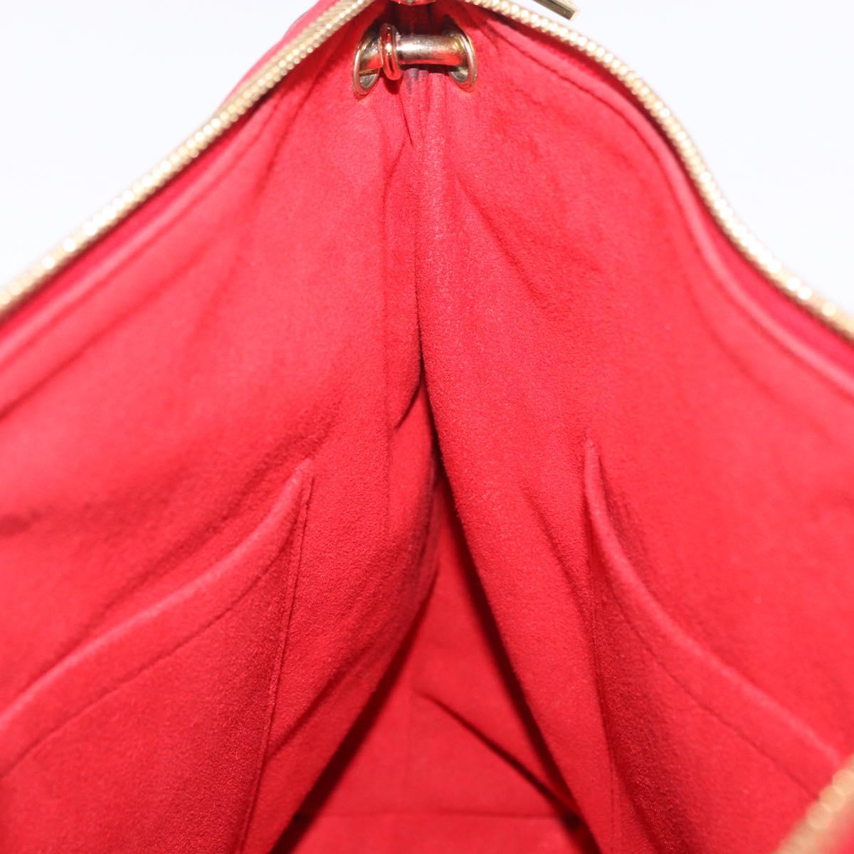 LOUIS VUITTON Monogram Pallas MM Hand Bag 2way Red M41175 LV Auth ep14670A