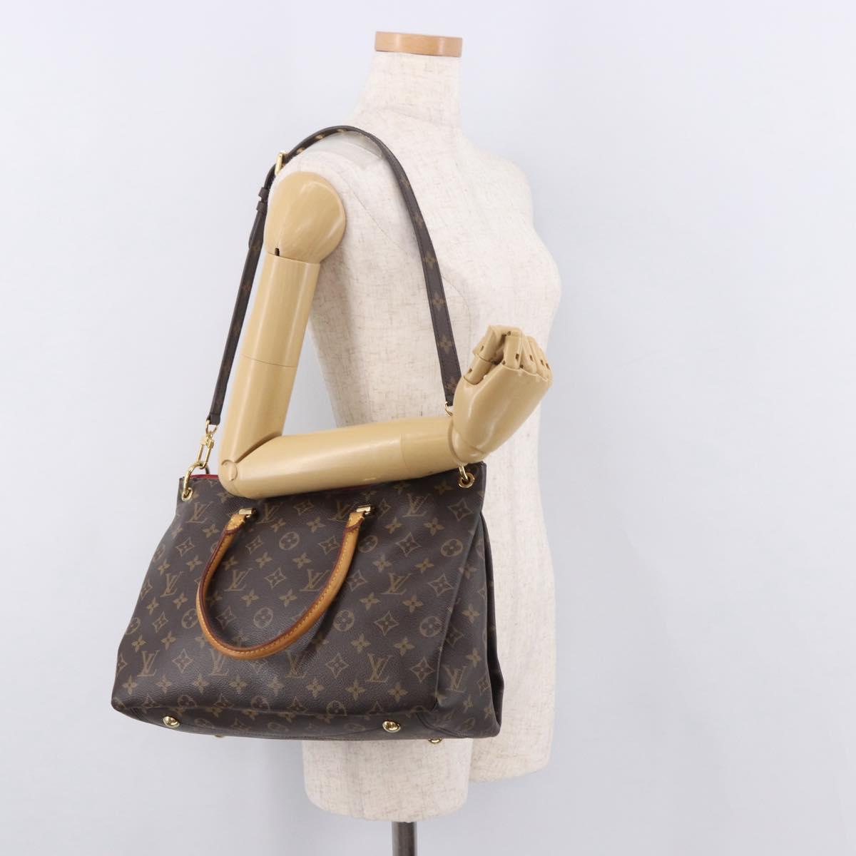 LOUIS VUITTON Monogram Pallas MM Hand Bag 2way Red M41175 LV Auth ep14670A