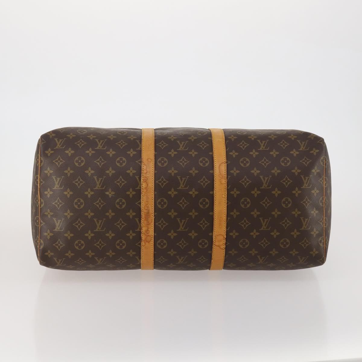 LOUIS VUITTON Monogram Keepall 55 Boston Bag M41424 LV Auth ep14676