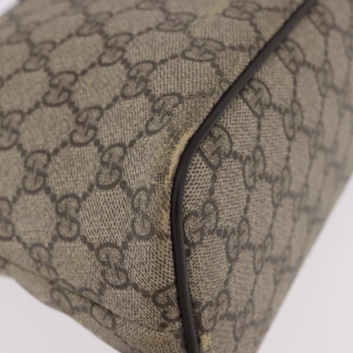 GUCCI GG Supreme Hand Bag PVC Beige Gold 353440 Auth ep14684