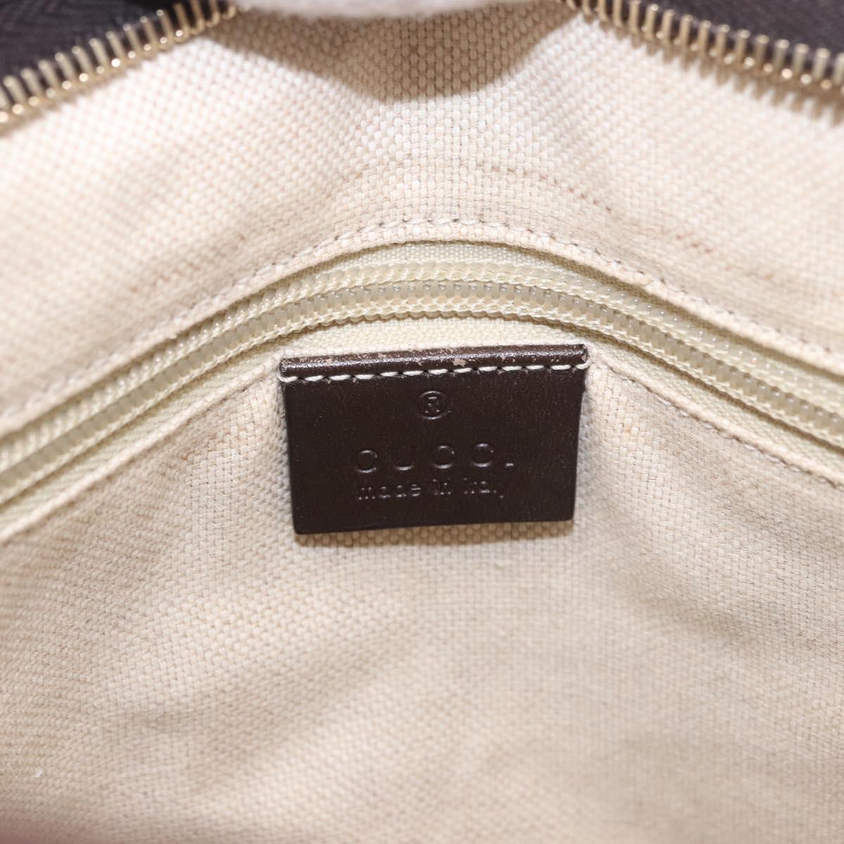 GUCCI GG Supreme Hand Bag PVC Beige Gold 353440 Auth ep14684