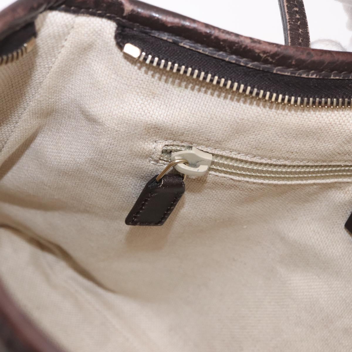 GUCCI GG Supreme Hand Bag PVC Beige Gold 353440 Auth ep14684
