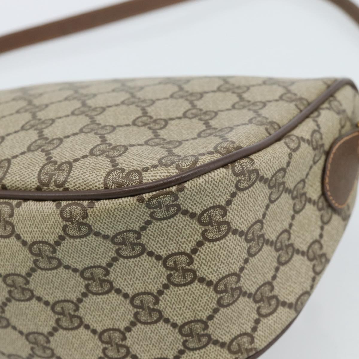 GUCCI GG Supreme Web Sherry Line Bag PVC Beige Gold 89 02 032 Auth ep14687