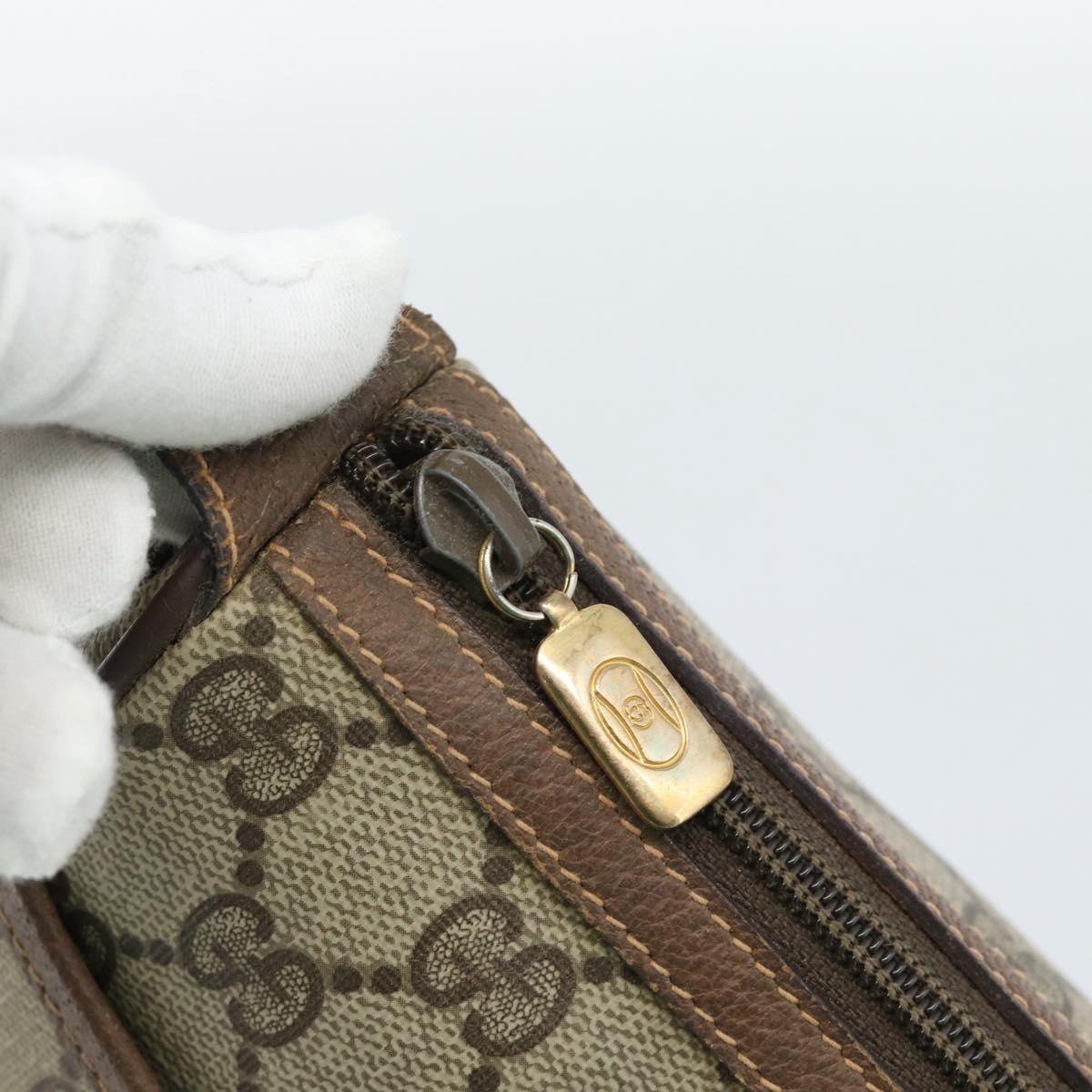GUCCI GG Supreme Web Sherry Line Bag PVC Beige Gold 89 02 032 Auth ep14687