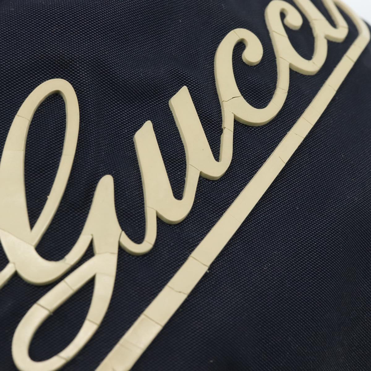 GUCCI Tote Bag Canvas Navy Gold 170007 Auth ep14690