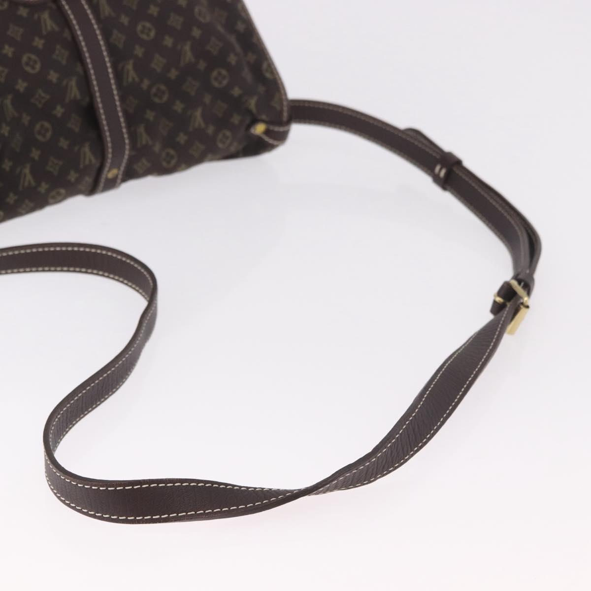 LOUIS VUITTON Monogram Mini Lin Saumur PM Bag Brown M95227 LV Auth ep14693V