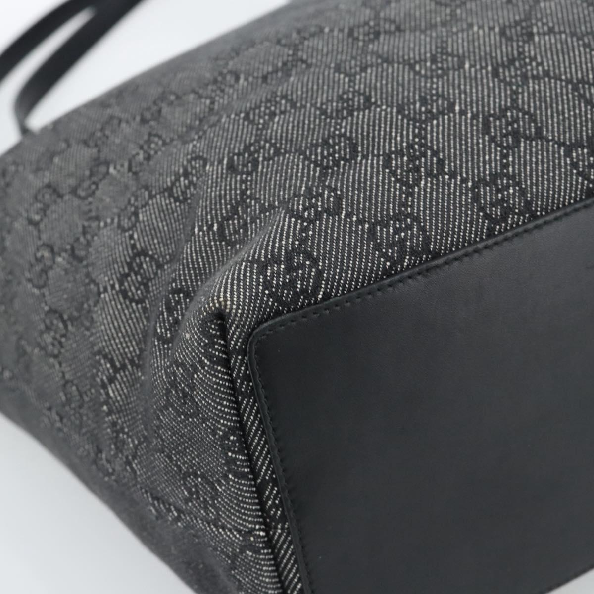 GUCCI GG Canvas Tote Bag Gray Silver 31243 Auth ep14697