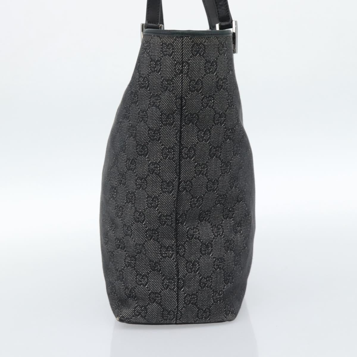 GUCCI GG Canvas Tote Bag Gray Silver 31243 Auth ep14697