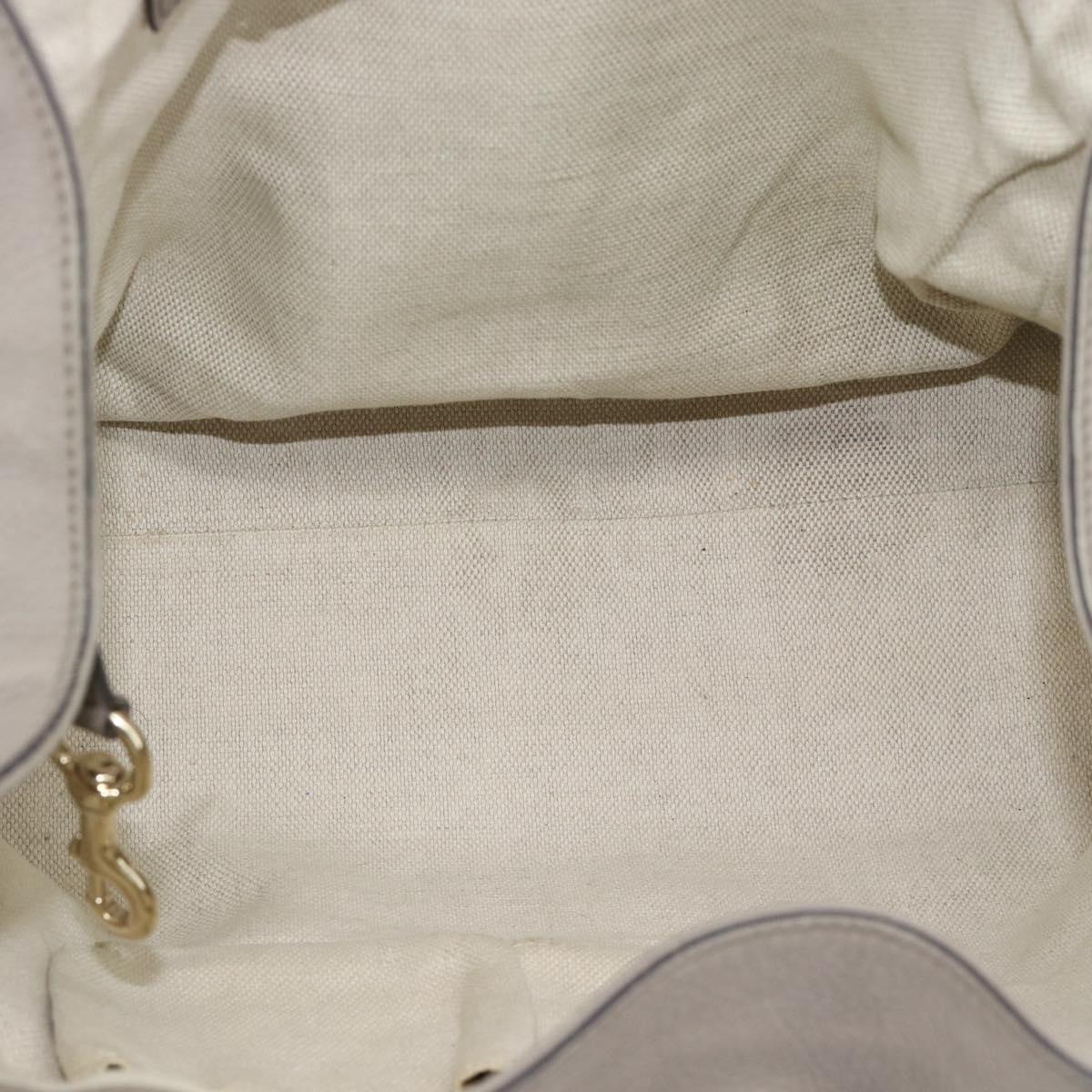 GUCCI Soho Hand Bag Leather Gray Gold 282309 Auth ep14702