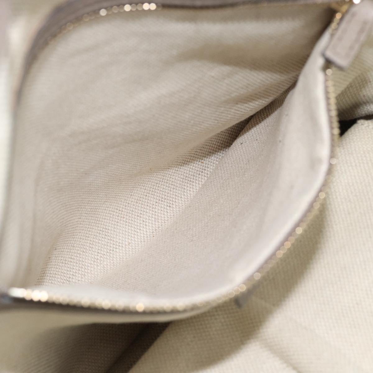 GUCCI Soho Hand Bag Leather Gray Gold 282309 Auth ep14702