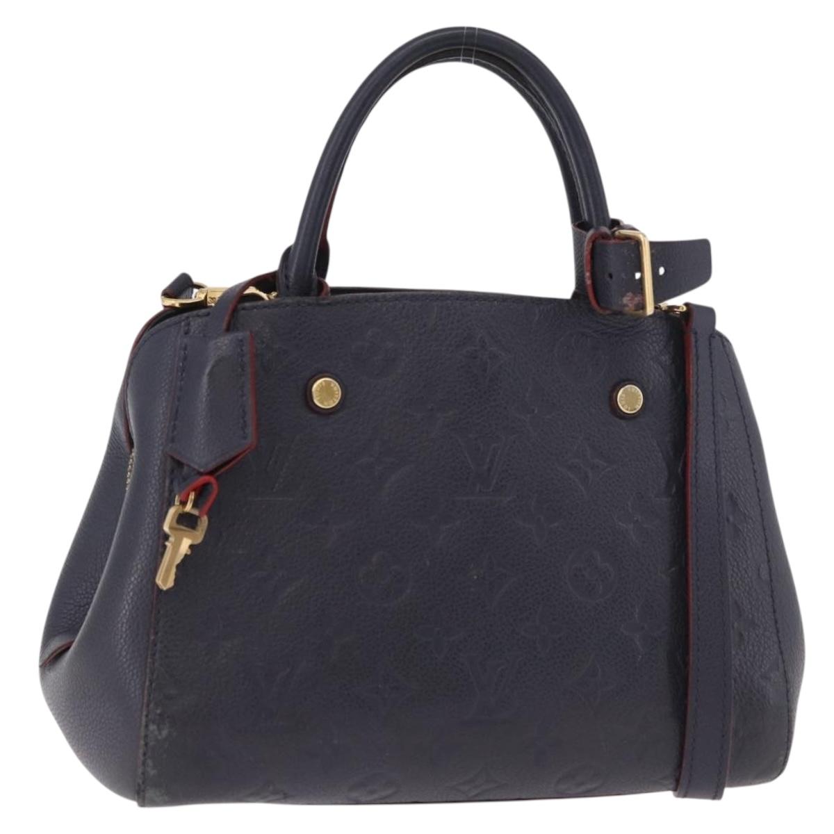 LOUIS VUITTON Empreinte Montaigne BB Bag 2way Marine Rouge M42726 Auth ep14703A