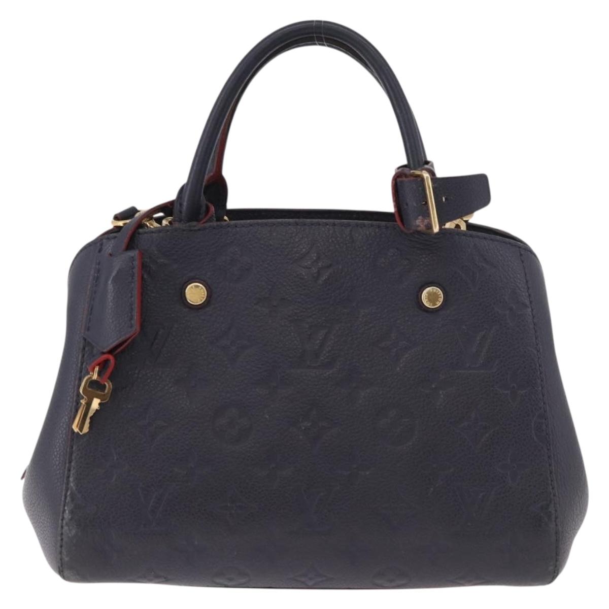 LOUIS VUITTON Empreinte Montaigne BB Bag 2way Marine Rouge M42726 Auth ep14703A