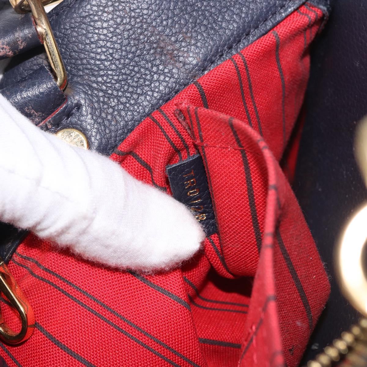 LOUIS VUITTON Empreinte Montaigne BB Bag 2way Marine Rouge M42726 Auth ep14703A