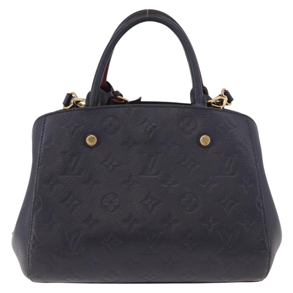 LOUIS VUITTON Empreinte Montaigne BB Bag 2way Marine Rouge M42726 Auth ep14703A