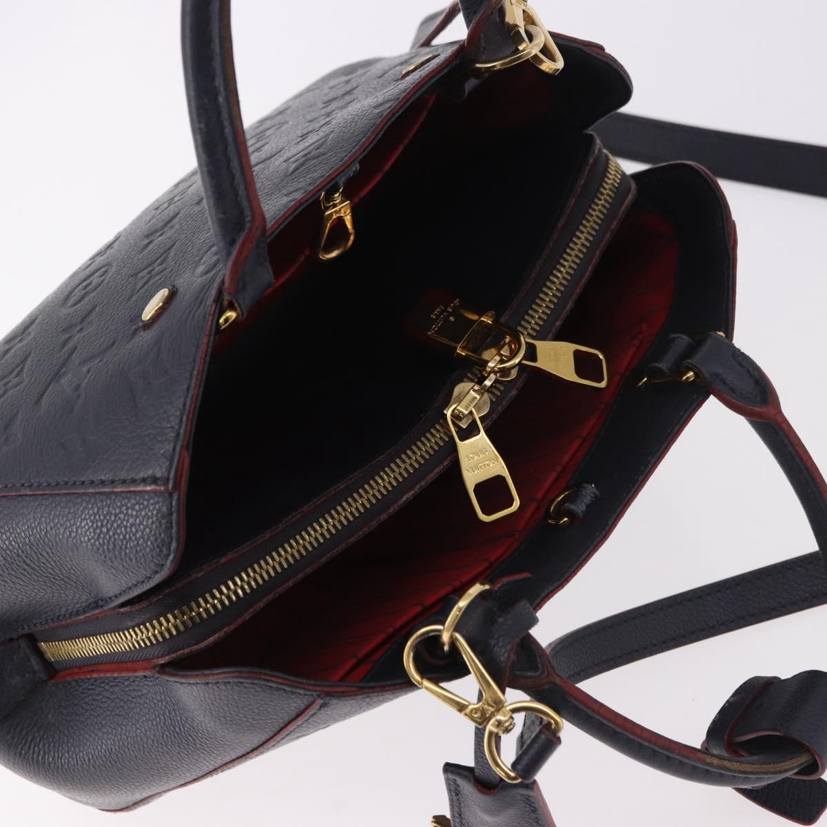LOUIS VUITTON Empreinte Montaigne BB Bag 2way Marine Rouge M42726 Auth ep14703A