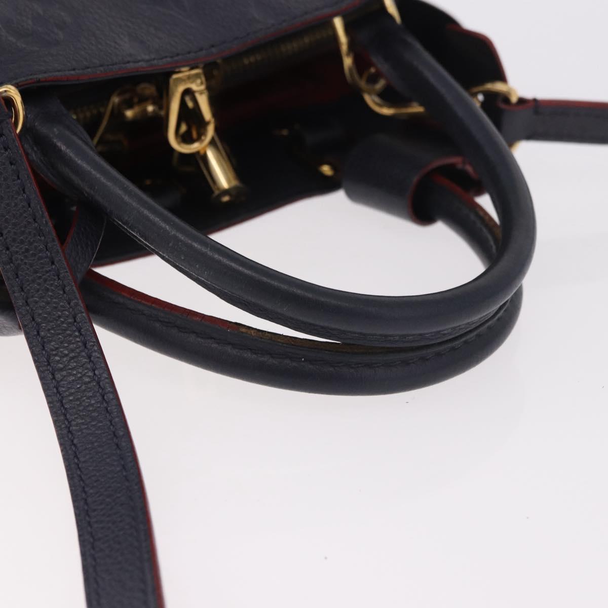 LOUIS VUITTON Empreinte Montaigne BB Bag 2way Marine Rouge M42726 Auth ep14703A