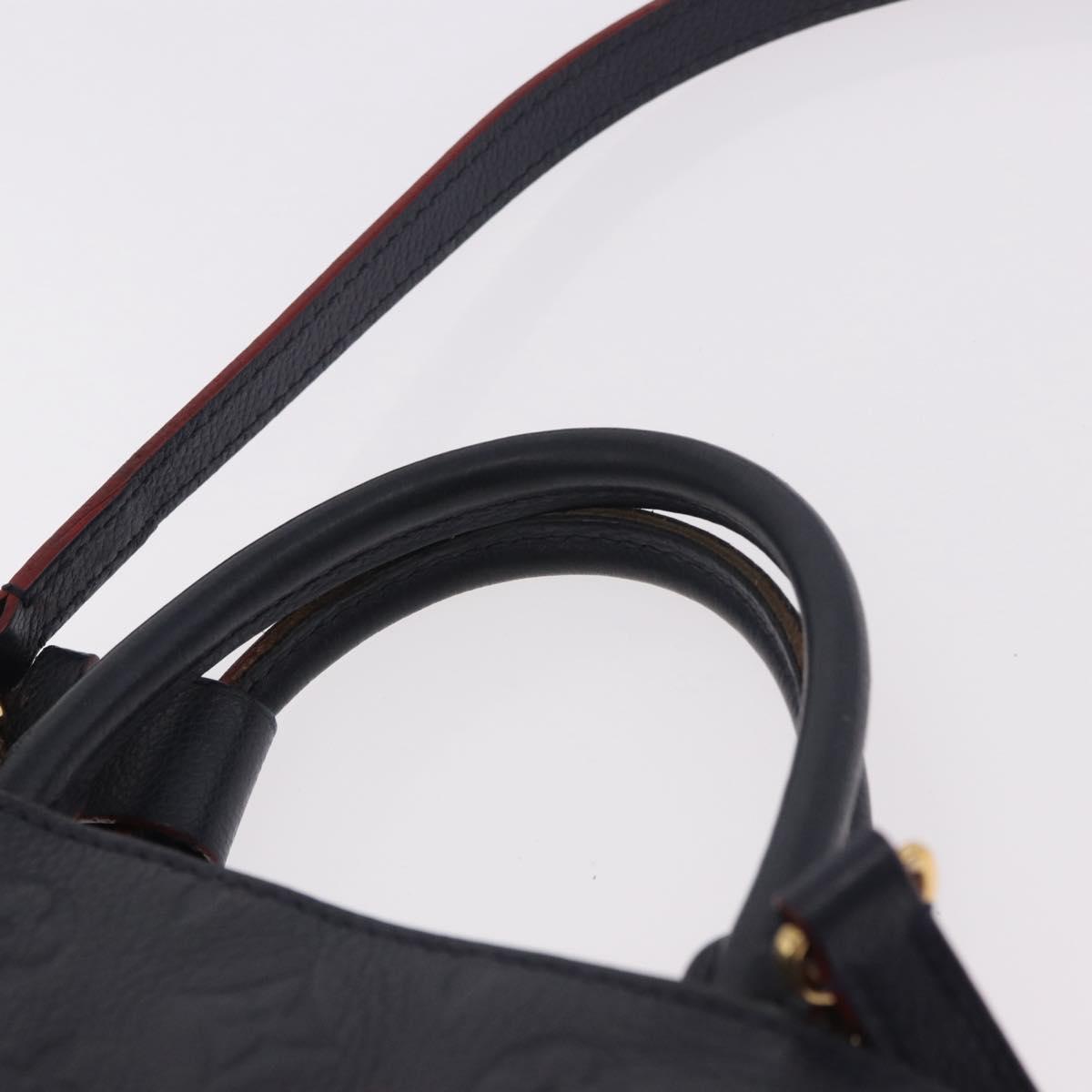 LOUIS VUITTON Empreinte Montaigne BB Bag 2way Marine Rouge M42726 Auth ep14703A