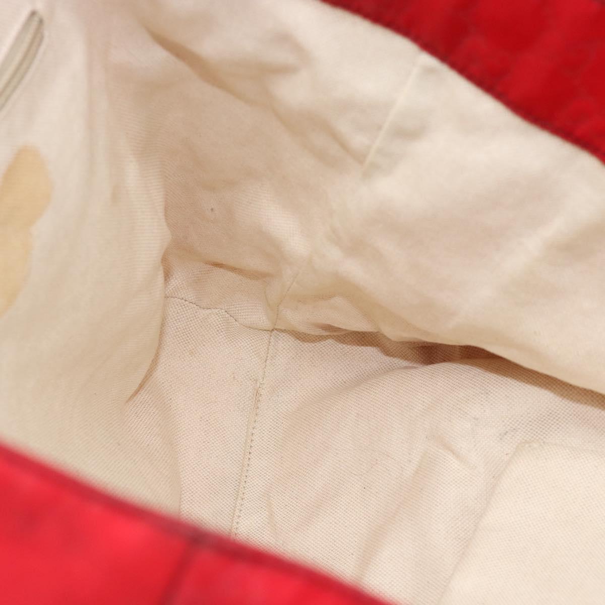GUCCI GG Canvas Guccissima Tote Bag Nylon Red 282439 Auth ep14706