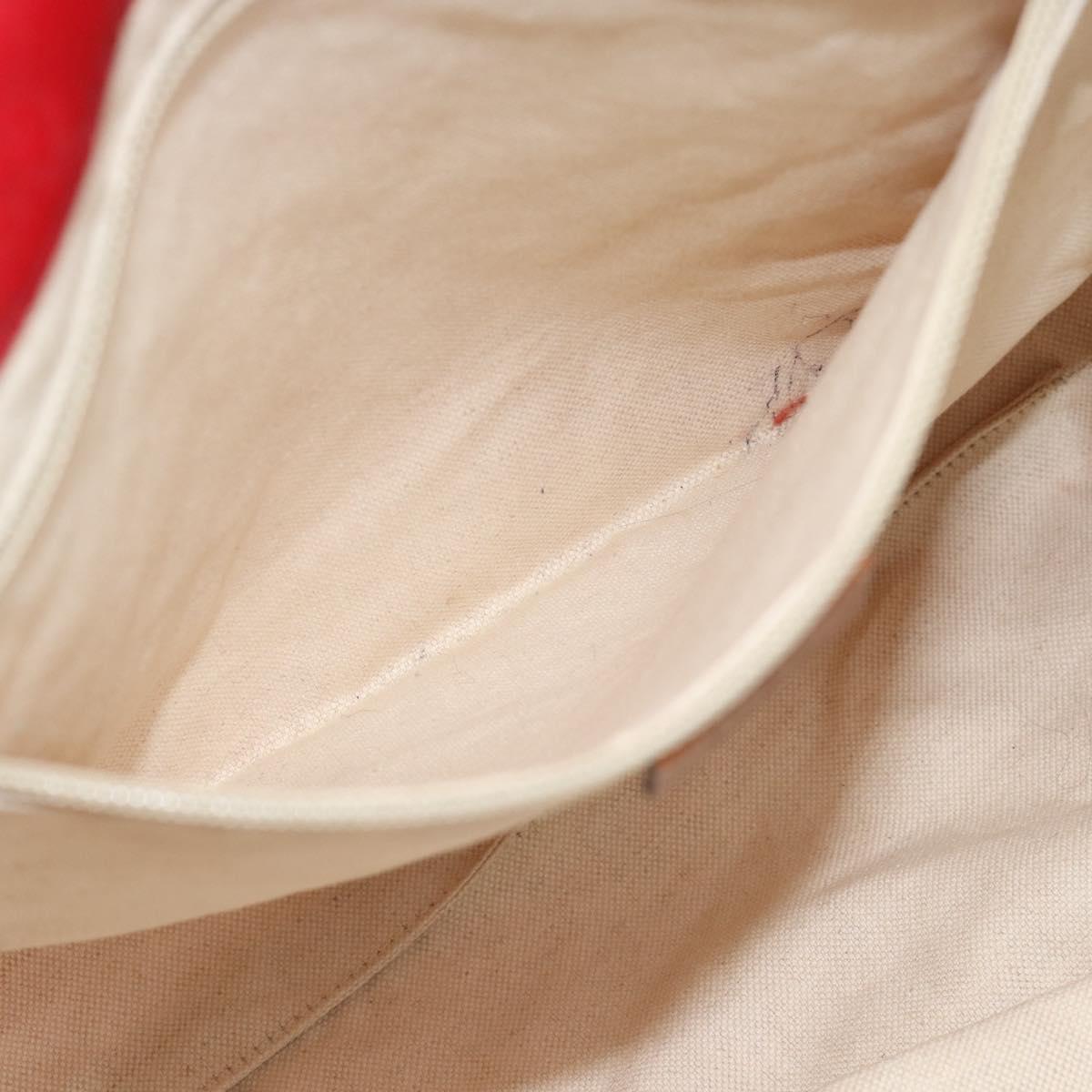 GUCCI GG Canvas Guccissima Tote Bag Nylon Red 282439 Auth ep14706
