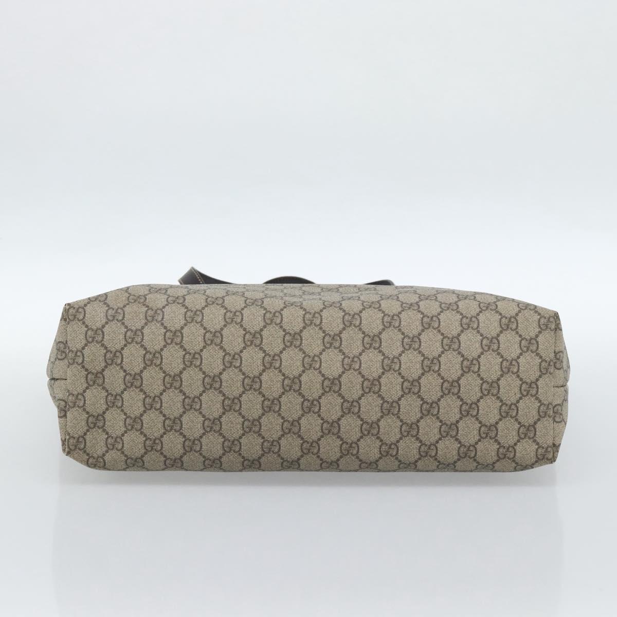 GUCCI GG Supreme Tote Bag PVC Beige 211137 Auth ep14707